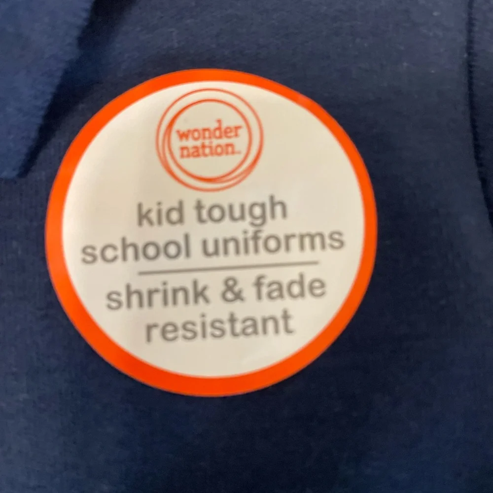 NWT girls XS‎ navy blue soft, colored uniform shirt